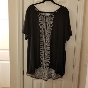 NEW,CATHERINES TOP,PLUS SIZE 1X